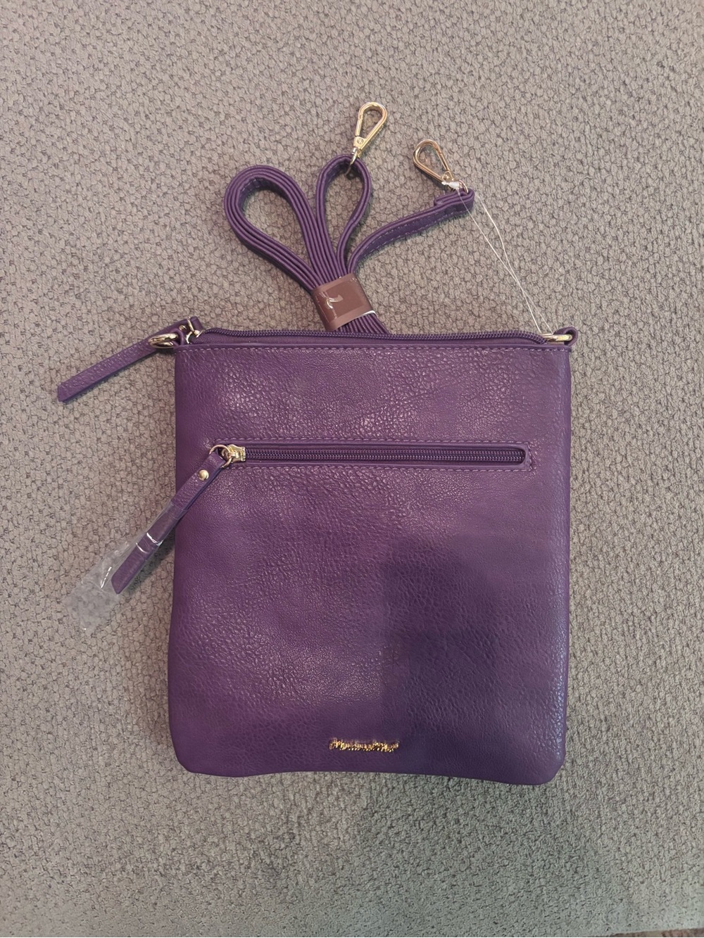 Montana West Purple Crossbody Bag with Front Zip Pocket